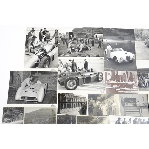 1967 - Lancia car interest : a quantity of early to mid 20thC photographs depicting the subjects of motorin... 