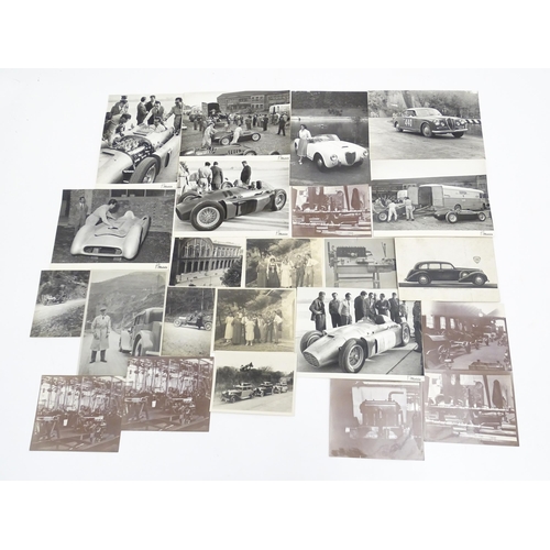 1967 - Lancia car interest : a quantity of early to mid 20thC photographs depicting the subjects of motorin... 