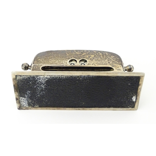 263 - A silver mounded desk calendar hallmarked Birmingham 1922 maker Henry Matthews. Approx. 3 1/2