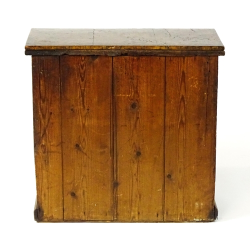 1446 - An unusual early / mid 18thC chest with solid burr drawer fronts, side panels and top. The second hi... 