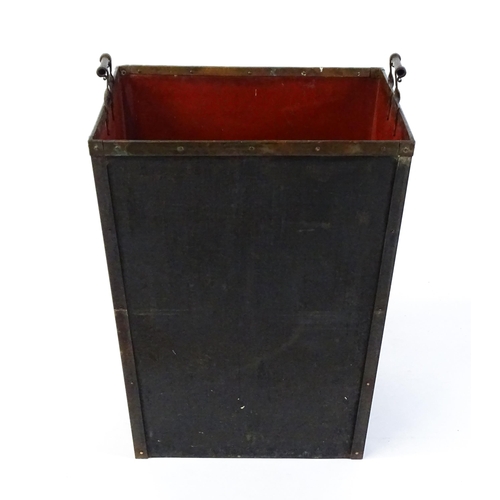 1331 - A late 19thC / early 20thC log bin with carrying handles. 23