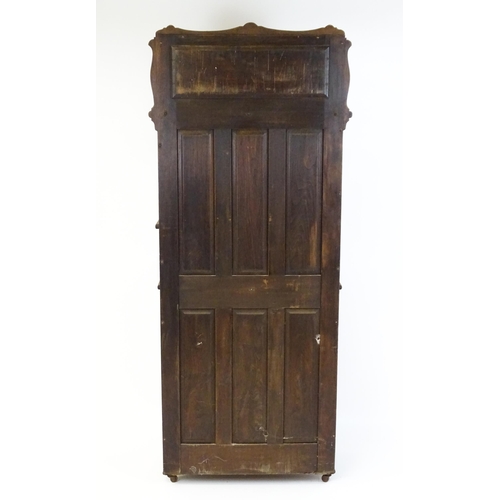 1444 - A late 19thC oak dentist cabinet in the manner of Harvard & Co. The cabinet having a mirrored top se... 