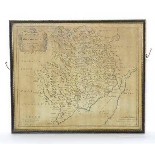 1978 - Map: An engraved map of The County of Monmouth after Robert Morden. Approx. 13 3/4