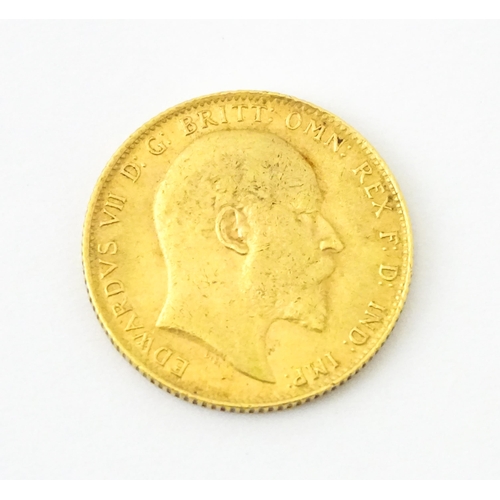 808 - Coin : An Edward VII 1906 gold sovereign