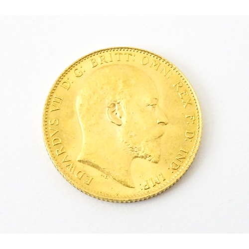 809 - Coin : An Edward VII 1907 gold sovereign