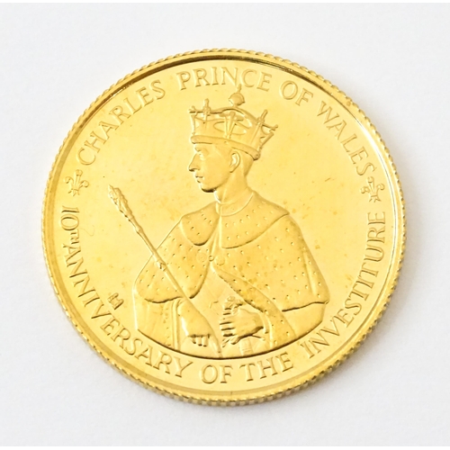 820 - Collector's Coins : a 1979 Royal Mint / Bank of Jamaica 10th Anniversary of Investiture of Prince Ch... 