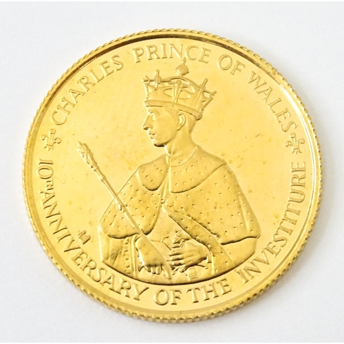 820 - Collector's Coins : a 1979 Royal Mint / Bank of Jamaica 10th Anniversary of Investiture of Prince Ch... 