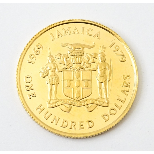 820 - Collector's Coins : a 1979 Royal Mint / Bank of Jamaica 10th Anniversary of Investiture of Prince Ch... 