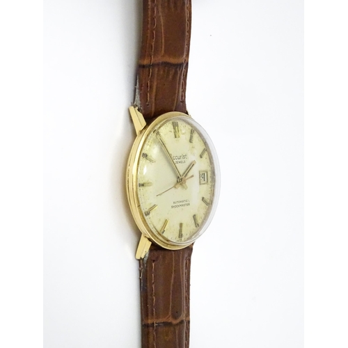 792 - A vintage 9ct gold cased gentleman's Accurist automatic shock master wristwatch, hallmarked Edinburg... 