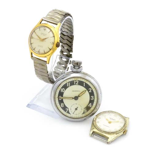 797 - Assorted watches to include a Primus wristwatch, a Hudson watch movement. Together with an Ingersol ... 