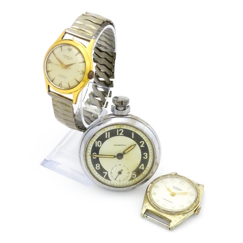 797 - Assorted watches to include a Primus wristwatch, a Hudson watch movement. Together with an Ingersol ... 