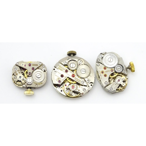 804 - A quantity of assorted watch movements to include Omega, Accurist, Rotary, etc. Together with variou... 