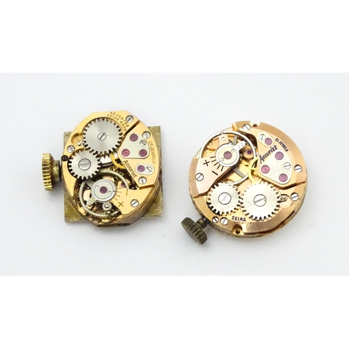 804 - A quantity of assorted watch movements to include Omega, Accurist, Rotary, etc. Together with variou... 