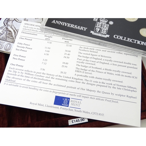 825 - Collector's Coins: a 1996 Royal mint Decimalisation commemorative silver seven-coin proof set, boxed... 