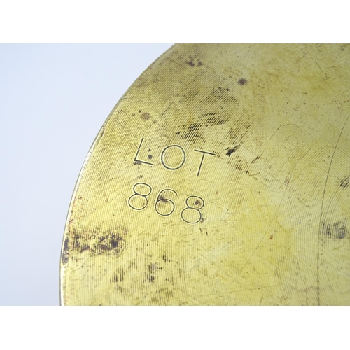 828 - Militaria : a large Trenchart artillery shell formed as an ashtray, the base marked with headstamps:... 