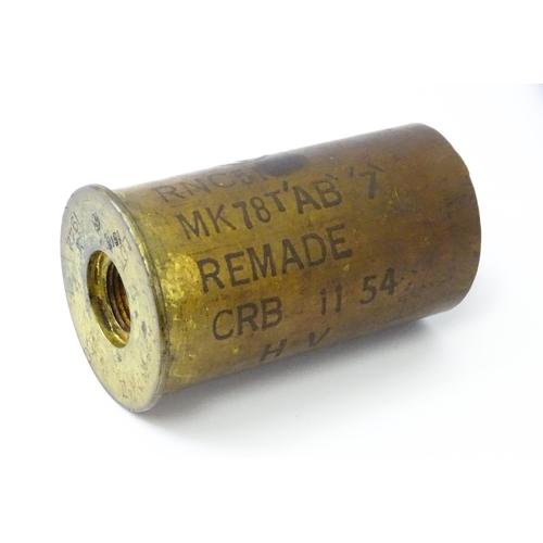 836 - Militaria : an inert WWI French Model 1916 37mm infantry cannon shell and projectile, together with ... 