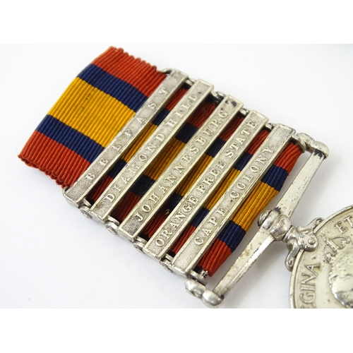 837 - Militaria : Victorian British Army African campaign medals, comprising: a Queen's South Africa medal... 