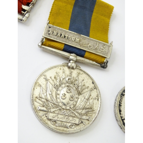 837 - Militaria : Victorian British Army African campaign medals, comprising: a Queen's South Africa medal... 