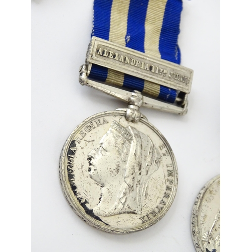 837 - Militaria : Victorian British Army African campaign medals, comprising: a Queen's South Africa medal... 