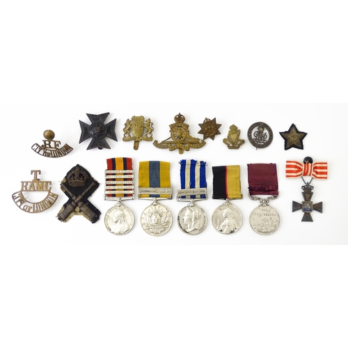 837 - Militaria : Victorian British Army African campaign medals, comprising: a Queen's South Africa medal... 