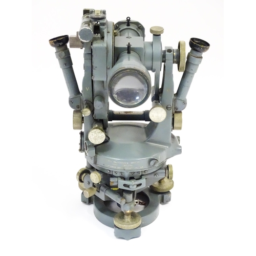 1185 - An early to mid 20thC cased 'Tavistock' theodolite by Cooke, Troughton and Simms, York. Stamped with... 