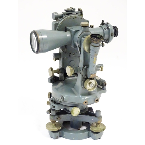 1185 - An early to mid 20thC cased 'Tavistock' theodolite by Cooke, Troughton and Simms, York. Stamped with... 