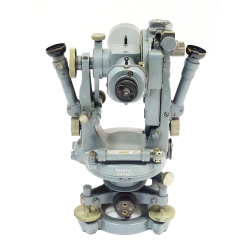 1185 - An early to mid 20thC cased 'Tavistock' theodolite by Cooke, Troughton and Simms, York. Stamped with... 