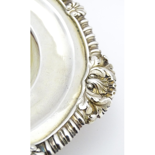 502A - A George III silver dished stand hallmarked London 1814, maker Rebecca Emes & Edward Barnard I. Appr... 