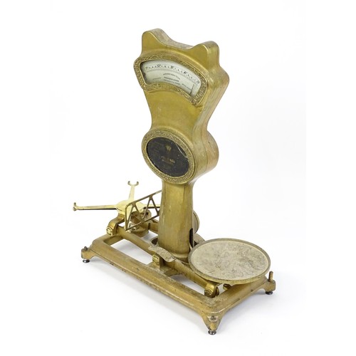 1252A - An early 20thC grocer's scales by The Automatic Scale Company, London & Manchester (Altrincham), con... 