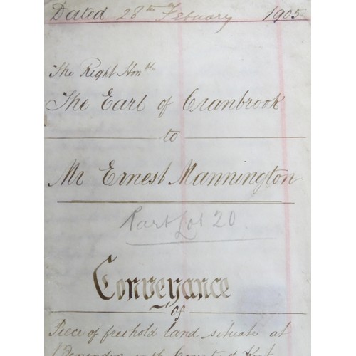 1950 - Kent local interest : a quantity of 17thC and later indentures, conveyance documents and ephemera fr... 