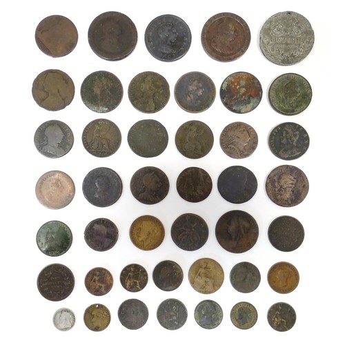 825A - A quantity of assorted George III and later coins to include cartwheel pennies, etc. Together with a... 