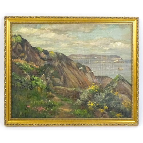 1664 - Edward James Rogers (1872-1938), Irish School, Oil on canvas laid on board, Hill of Howth from Dalke... 