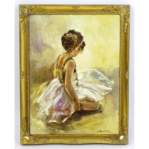 1666 - Bob Calrow, 20th century, Oil on canvas, Ballet Dancer. Signed lower right and ascribed verso. Appro... 