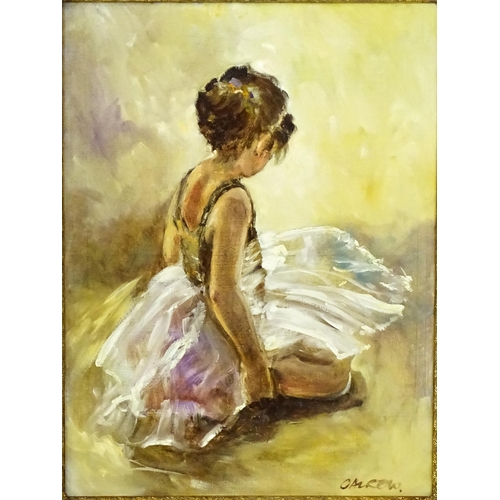 1666 - Bob Calrow, 20th century, Oil on canvas, Ballet Dancer. Signed lower right and ascribed verso. Appro... 