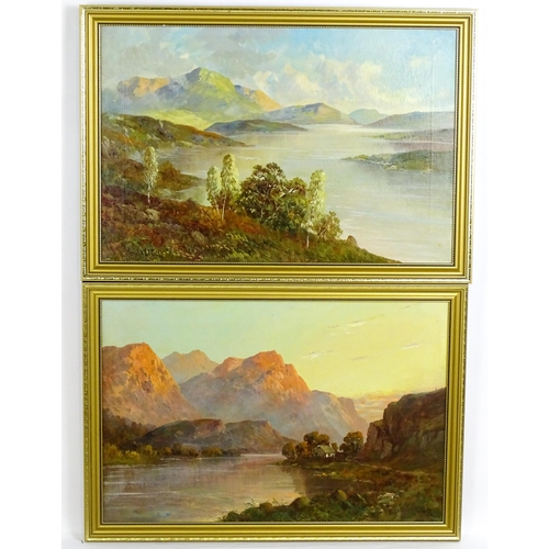 1675 - Francis E Jamieson (1895-1950), Oil on canvas, A pair of Highland loch landscapes to include Loch Ka... 