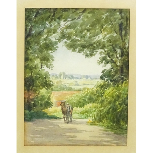 1751 - Edward James Rogers (1872-1938), Irish School, Watercolours, Sussex Lane near Haywards Heath, and Le... 