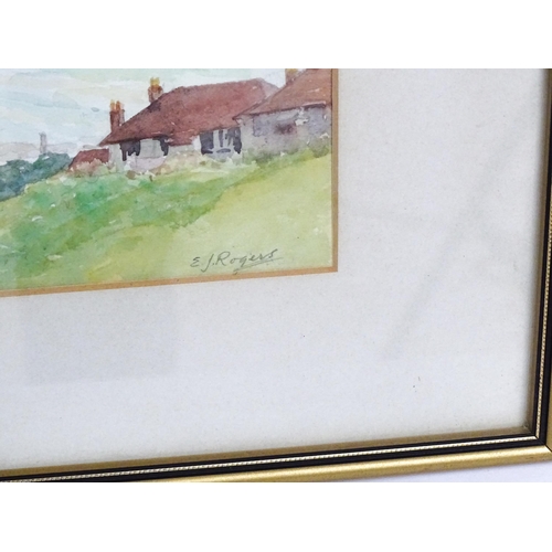 1751 - Edward James Rogers (1872-1938), Irish School, Watercolours, Sussex Lane near Haywards Heath, and Le... 