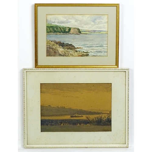 1753 - Edward James Rogers (1872-1938), Irish School, Watercolours, Two County Cork scenes comprising a shi... 