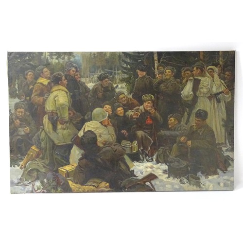 1686 - After Yuri Neprintsev (1909-1996), 20th century, USSR / Russian School, Oil on canvas, Rest after Ba... 