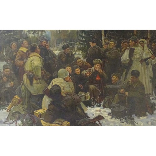 1686 - After Yuri Neprintsev (1909-1996), 20th century, USSR / Russian School, Oil on canvas, Rest after Ba... 