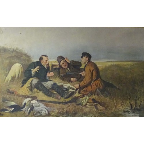 1688 - After Vasily Perov (1834-1882), 20th century, USSR / Russian School, Oil on canvas, Hunters at Rest.... 