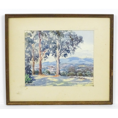 1779 - H. H. Sherlock, 20th century, Watercolours, A Mediterranean landscape. Signed lower left. Approx. 8 ... 