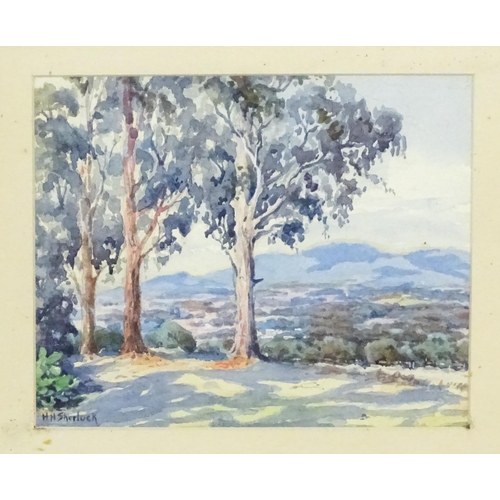 1779 - H. H. Sherlock, 20th century, Watercolours, A Mediterranean landscape. Signed lower left. Approx. 8 ... 