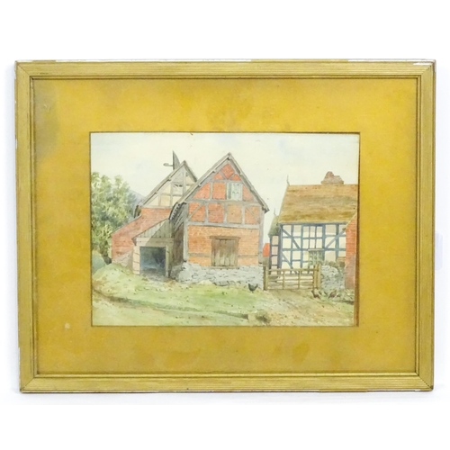 1780 - Manner of George Heywood Maunoir Sumner, Early 20th century, Watercolour, Timber framed farm buildin... 