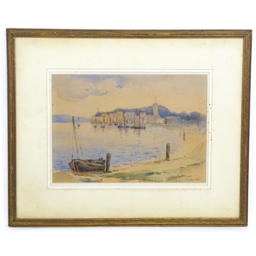 1801 - Rose Mary Campbell, 20th century, Watercolour, Yarmouth Harbour, Isle of Wight. Signed lower right a... 