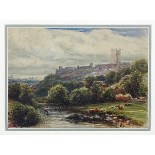 1802 - James Alfred Aitken (1846-1897), Watercolour, Richmond, A View of the North Yorkshire market town an... 