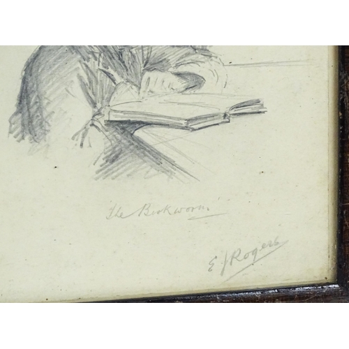 1867 - Edward James Rogers (1872-1938), Irish School, Pencil sketch, Two studies of the artist's son Dougla... 