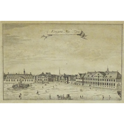 1896 - After Johann Jacob Bruun, 18th century, Danish School, Engraving, Kongens Nye-Torv, A view of Kongen... 