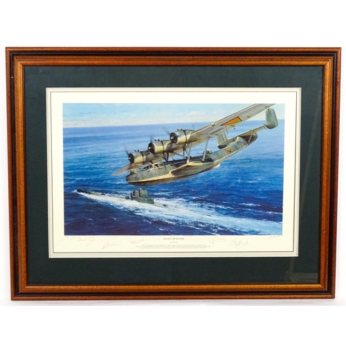 1910 - After Robert Taylor (b.1946), Signed limited edition print, Chance Encounter, depicting a Dornier 24... 