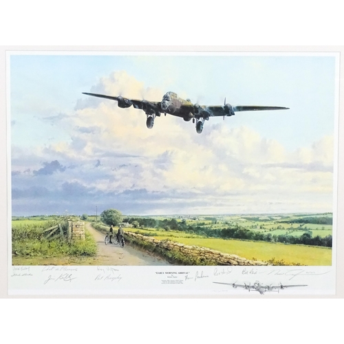 1911 - After Robert Taylor (b.1946), Signed limited edition print, Early Morning Arrival, depicting a Lanca... 